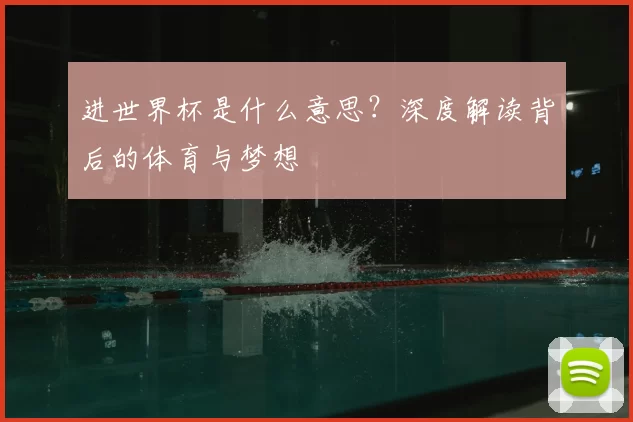 进世界杯是什么意思?深度解读背后的体育与梦想