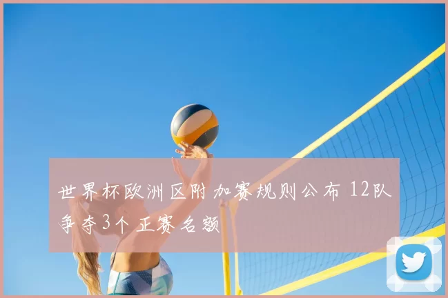 世界杯欧洲区附加赛规则公布 12队争夺3个正赛名额
