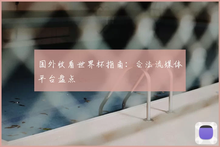 国外收看世界杯指南：合法流媒体平台盘点